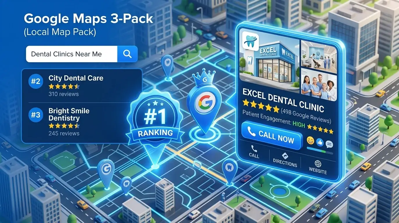 Google Maps 3-Pack and GBP Optimization for Dental Clinics