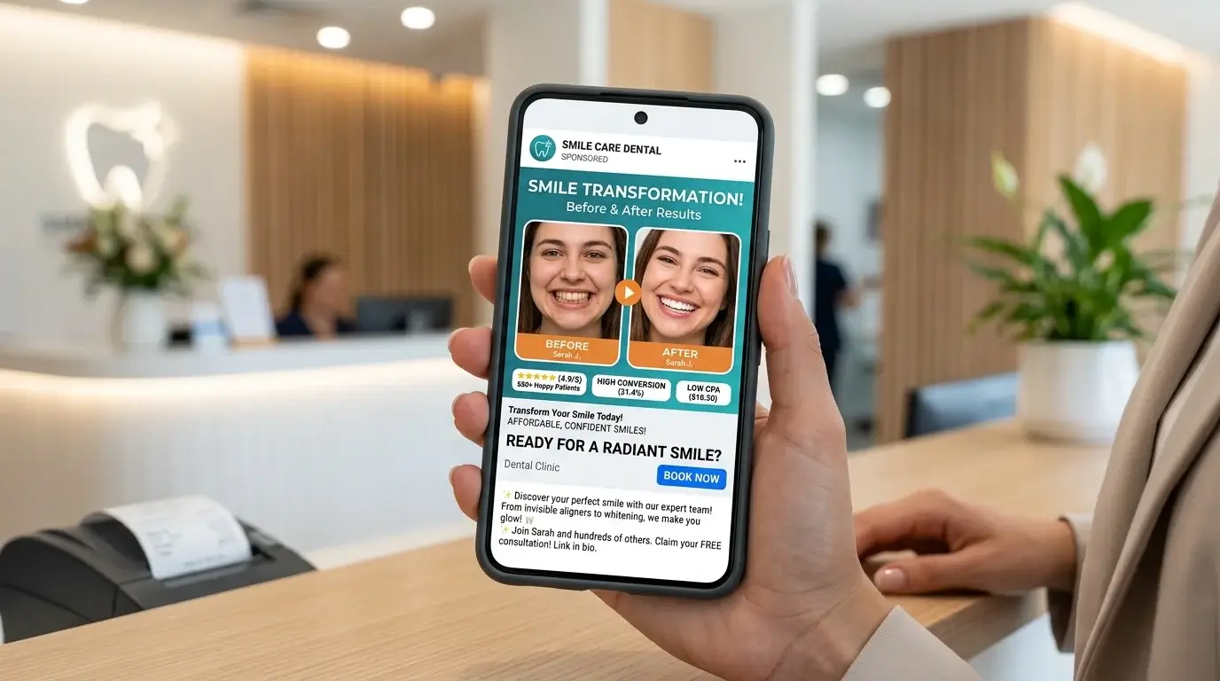 Meta Ads for Dental Clinics - Instagram and Facebook Smile Transformations